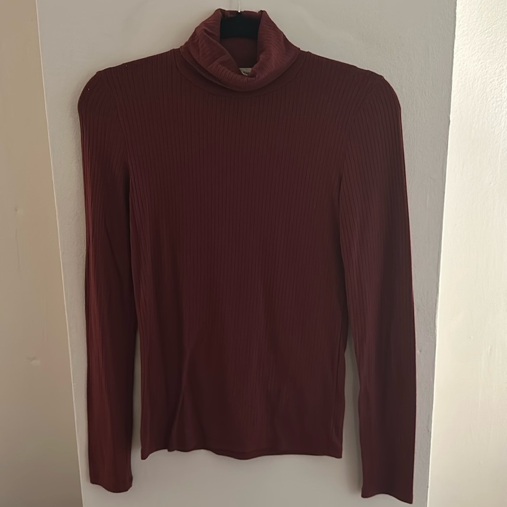 Madewell Burgundy Turtleneck Sweater